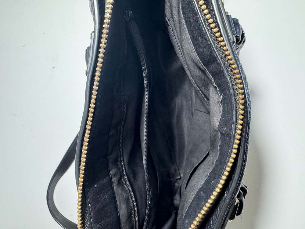 Rebecca Minkoff Mini MAB Black Pebbled Leather Crossbody Satchel Bag - Picture 6 of 9